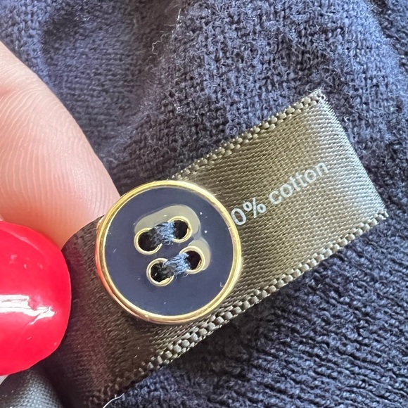 The Limited Large Navy Blue Button Front Cardigan Vneck Nautical Preppy Office - Picture 6 of 7